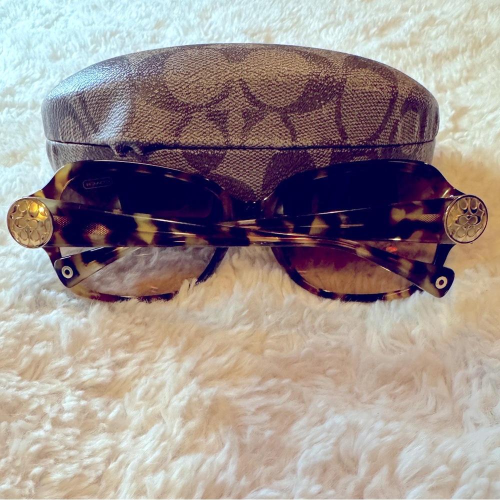 Vintage COACH Sunglasses with Gold Detailing